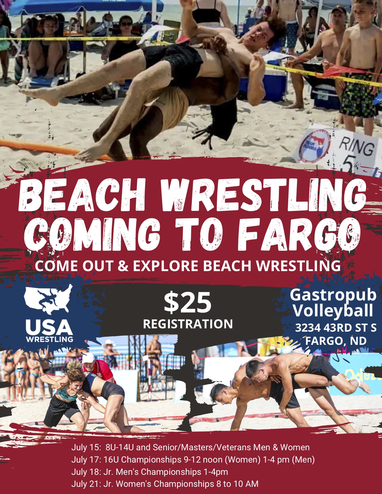 FARGO BOUND! USA Beach Wrestling
